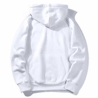 Warm Fleece Hoodies Men Sweatshirts 2021 New Spring Autumn Solid White Color Hip Hop Streetwear Hoody Man's Clothing EU SZIE XXL
